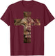 Jesus Lion Judah Cross Faith Christ Gift T-Shirt - T-Shirt | Maroon