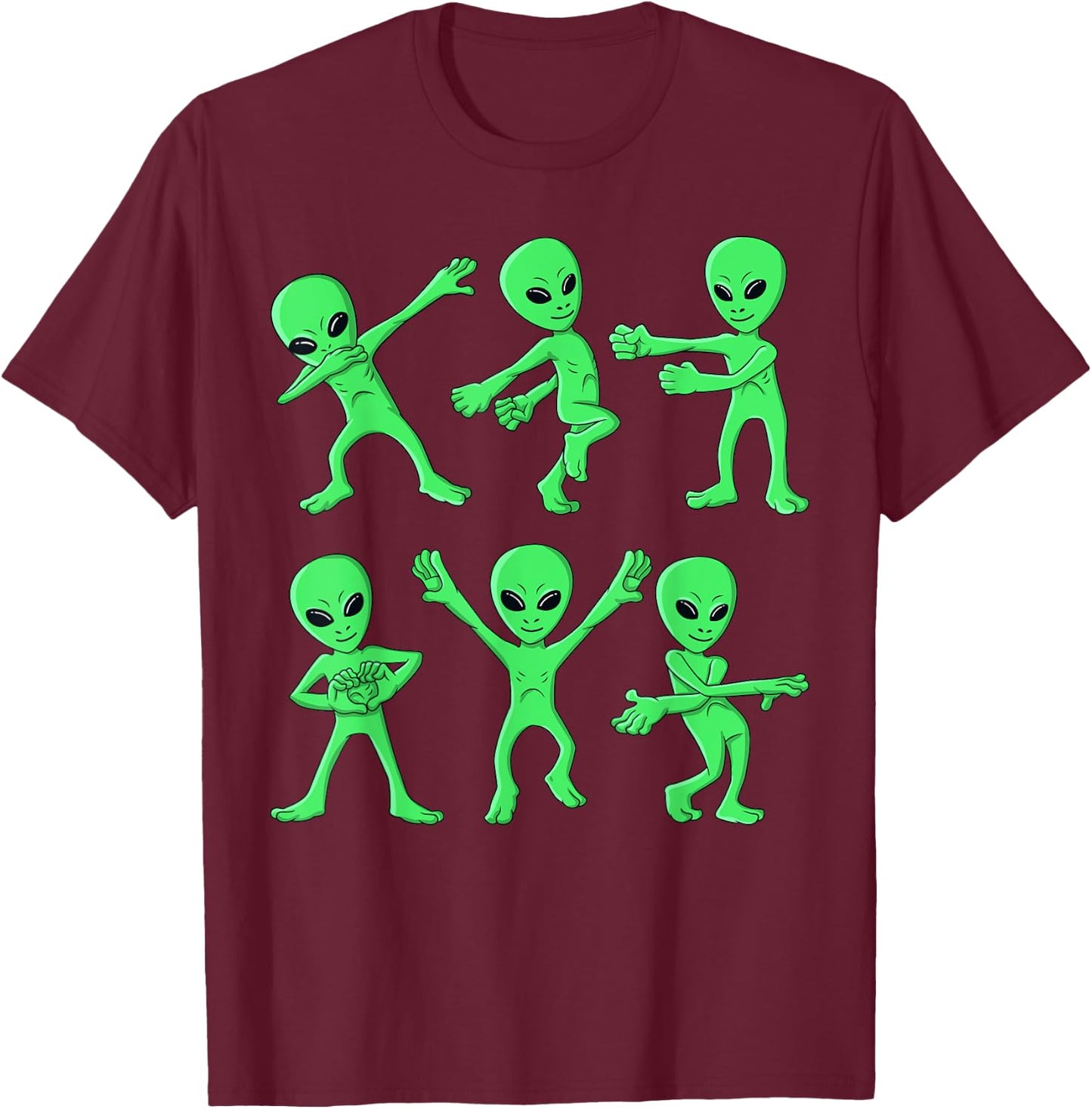 Dancing Aliens Dance Challenge Boys Girls Kids Halloween Small T-Shirt - T-Shirt | Maroon