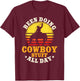 Been Doing Cowboy Stuff All Day Cowgirl Farm Rancher Ranch T-Shirt - T-Shirt | Maroon