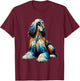 Afghan Hound Dog Gifts Afghan Greyhound Polygon Art Afghan Hound Dog T-Shirt - T-Shirt | Maroon