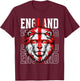 England Fan Englische Flagge Tier T-Shirt - T-Shirt | Maroon