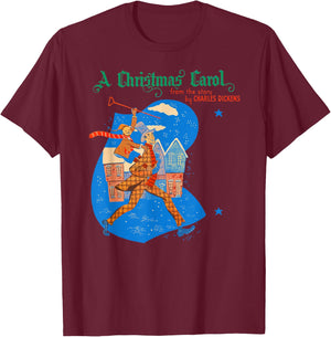 Bah Humbug Scrooge A Christmas Carol Tiny Tim Winter Gift T-Shirt - T-Shirt | Maroon