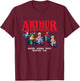 Arthur Arthur & Friends on Bikes T-Shirt - T-Shirt | Maroon
