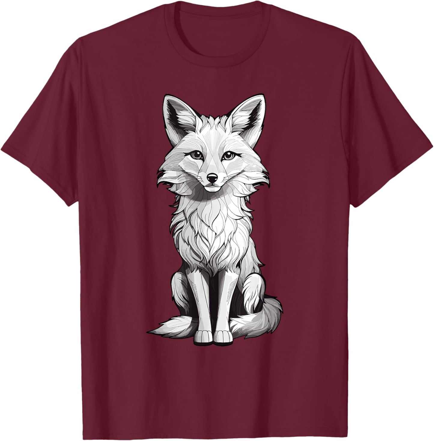 Cute Fox Forest Animal Fox Lover T-Shirt - T-Shirt | Maroon