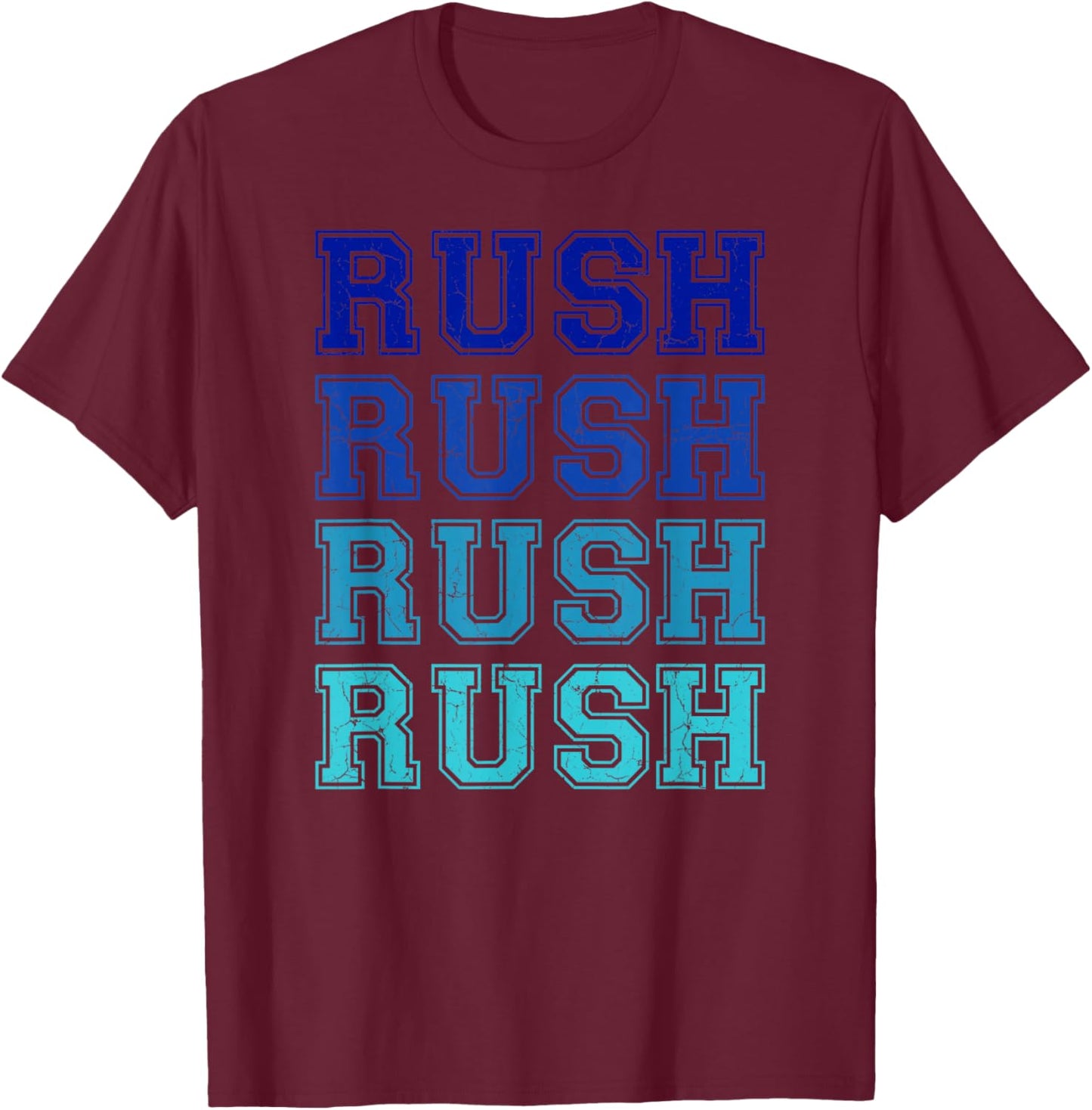 Vintage Rush Name Throwback Retro Apparel Gift Men Women T-Shirt - T-Shirt | Maroon