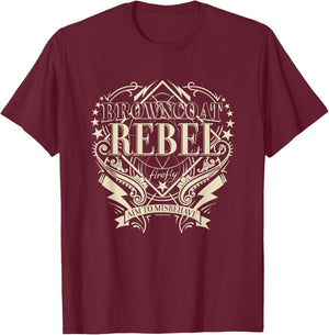 Firefly Browncoat Rebel Aim to Misbehave Big Chest Logo T-Shirt - T-Shirt | Maroon