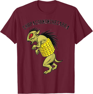 El Chupacabra Chupacornonthecabra Corn on the Cob Novelty T-Shirt - T-Shirt | Maroon