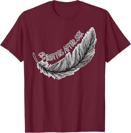 Love Cigarettes Apparel I Stopped Smoking After Sex Merch T-Shirt - T-Shirt | Maroon