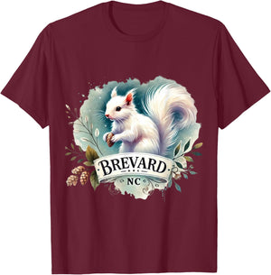 Salter Designs Brevard NC White Squirrel Kids Classic Fit Polyester 100% Black Short Sleeve T-Shirt - T-Shirt | Maroon