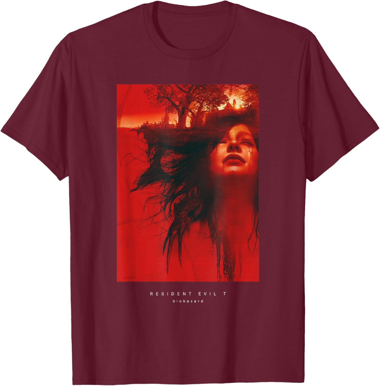 Resident Evil 7 Biohazard T-Shirt - T-Shirt | Maroon