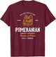 Vintage Styled Retro Pomeranian T-Shirt - T-Shirt | Maroon