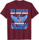 My Cousin Has Your Back Proud Air Force Family Military Gift T-Shirt - T-Shirt | Maroon
