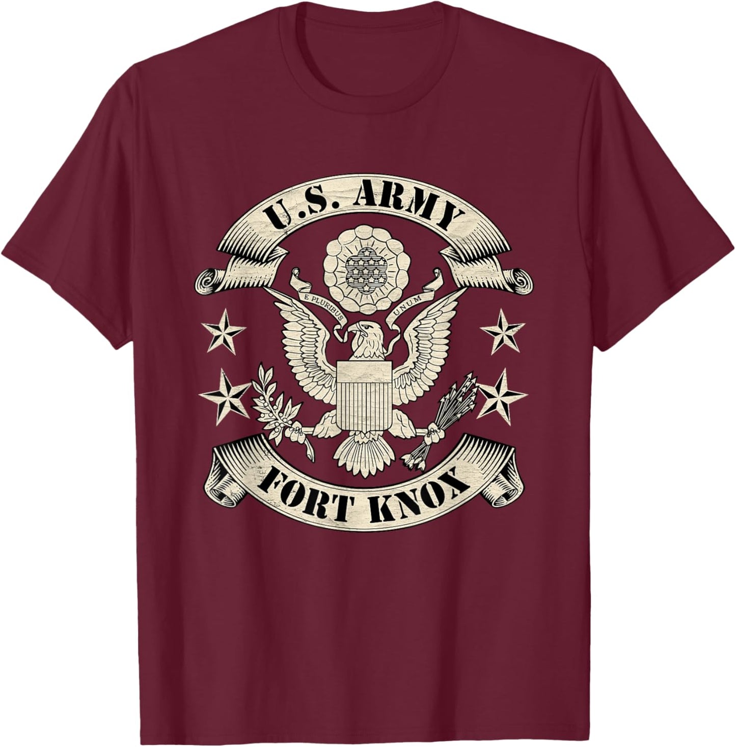 Fort Knox US Army Base Knox Kentucky Army Base KY Gifts T-Shirt - T-Shirt | Maroon