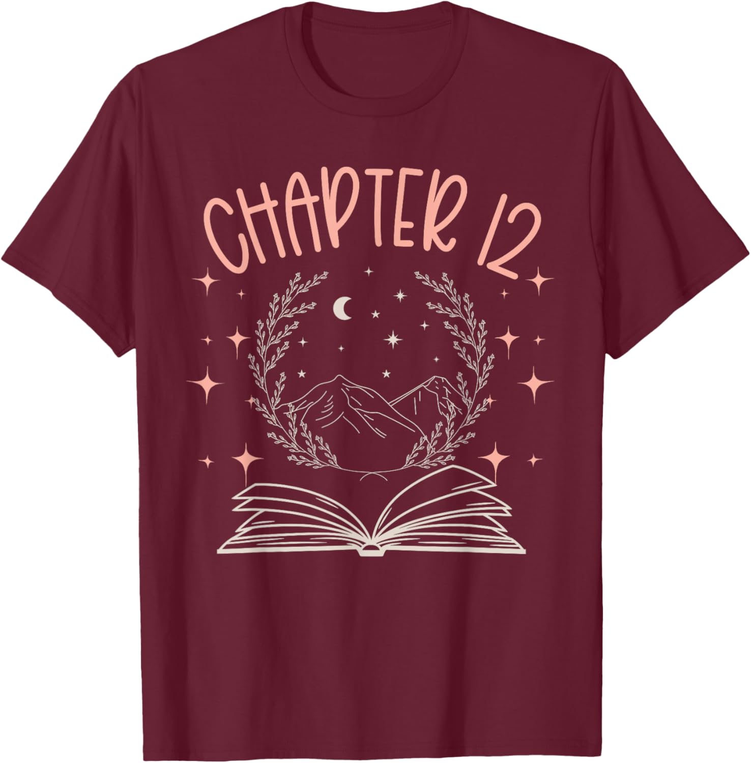 12th Birthday Girls Book Lovers Chapter 12 Its My Birthday T-Shirt - T-Shirt | Maroon