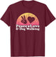 Peace Love and Dog Walking Dog Walker Men Women Kids T-Shirt - T-Shirt | Maroon