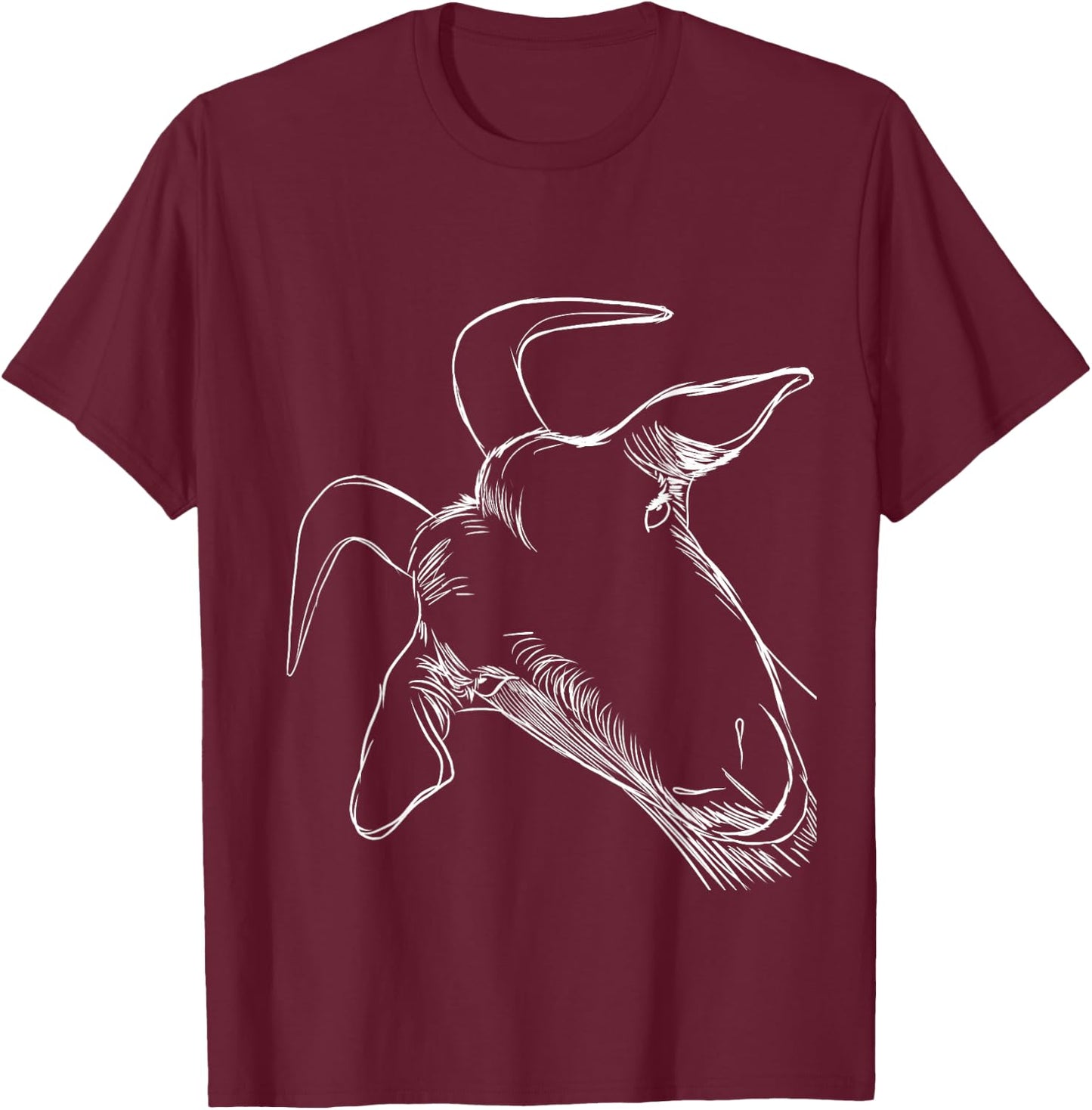 Funny Goat T-Shirt - T-Shirt | Maroon