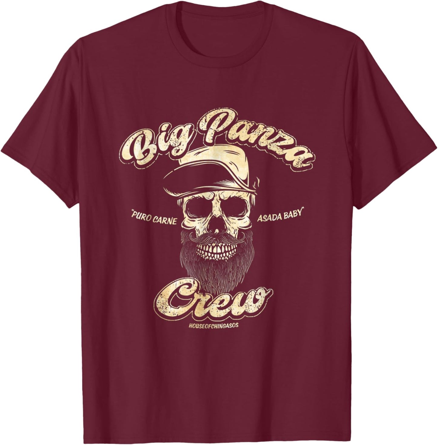 Big Panza Crew Chingon T-Shirt - T-Shirt | Maroon