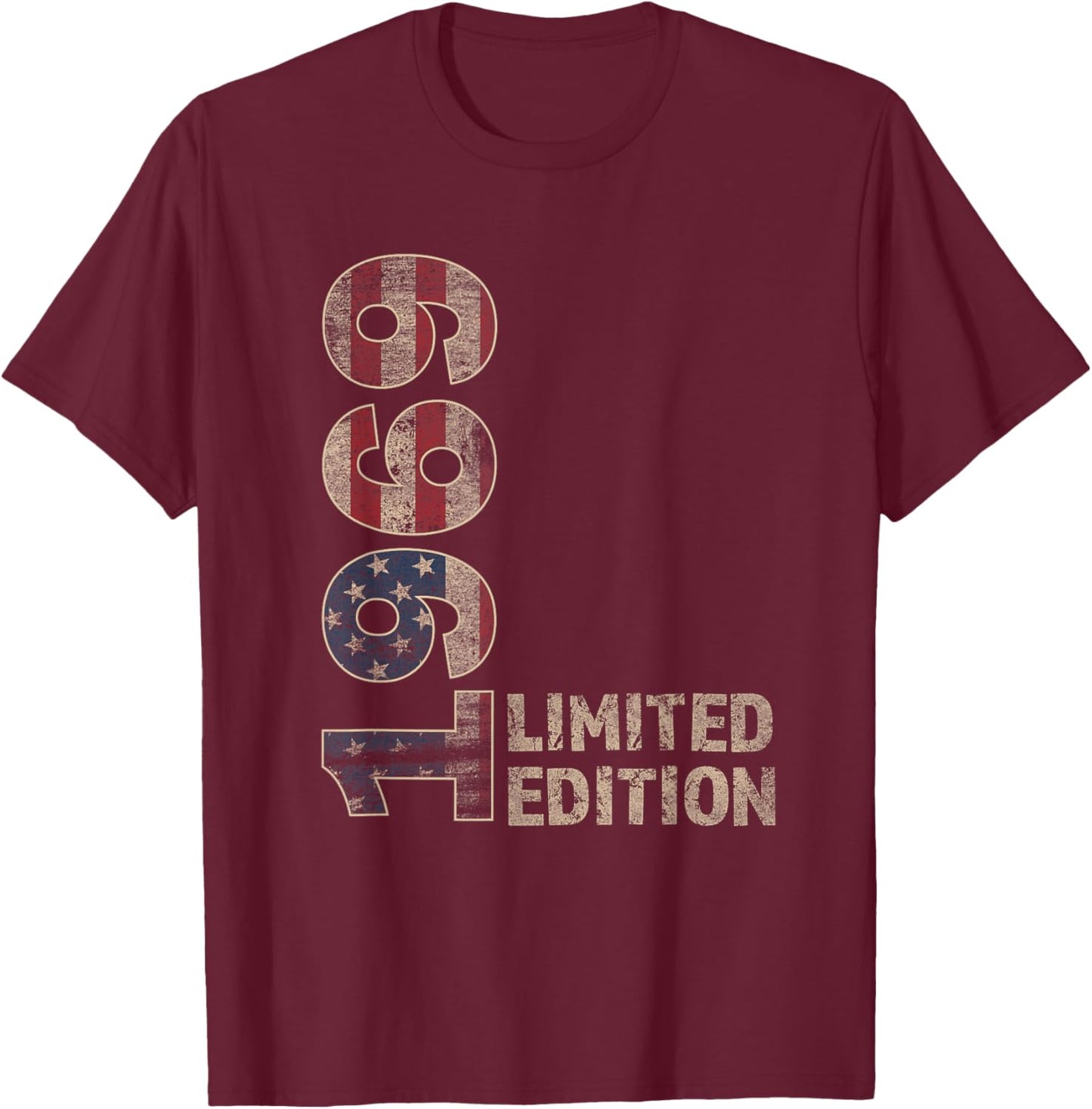 56th Birthday Gift men Vintage born 1969 turning 56 Year Old T-Shirt - T-Shirt | Maroon