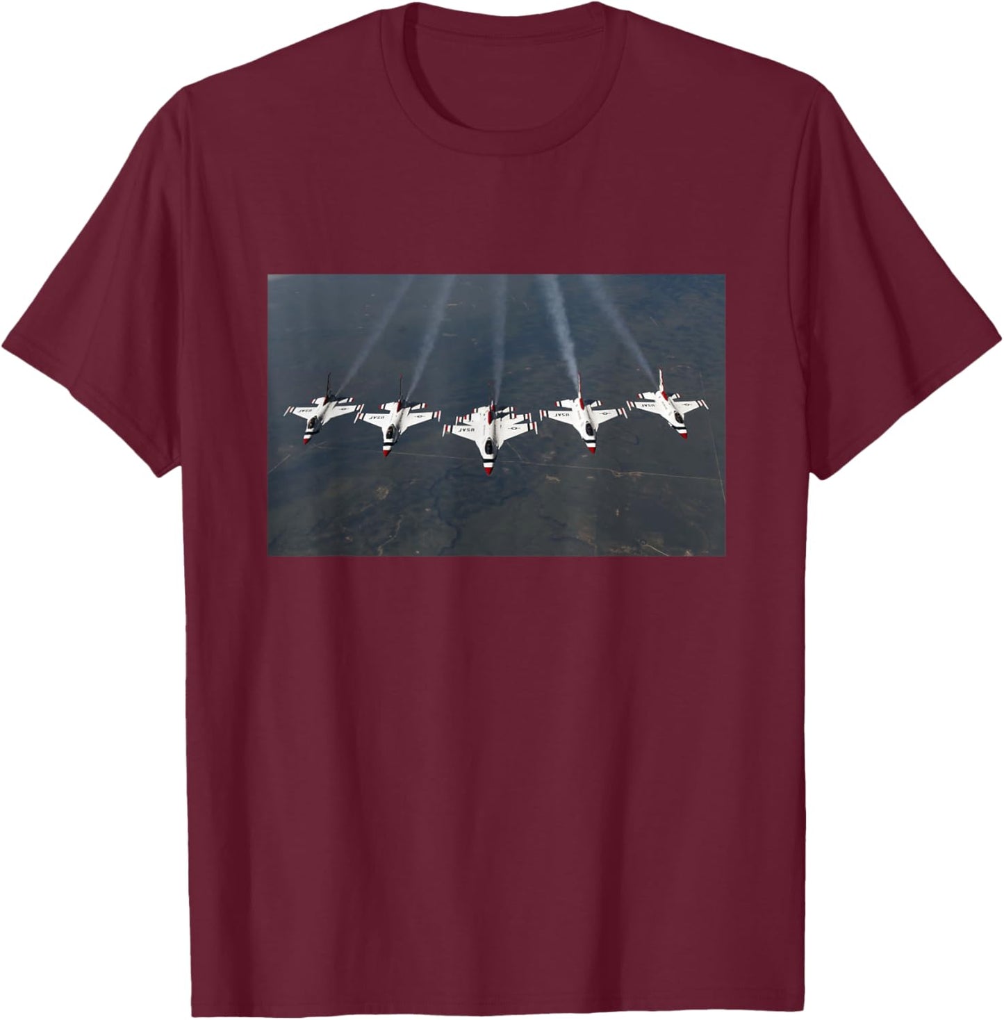 Thunderbirds Tbirds 57th Wing , Small, Black T-Shirt - T-Shirt | Maroon