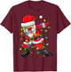 Dabbing Santa Funny Christmas Shirts Women 2024 Boys Girls T-Shirt - T-Shirt | Maroon