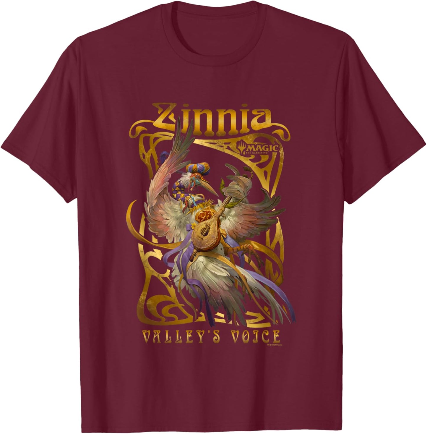 Magic: The Gathering Zinnia Valley's Voice Portrait Vintage T-Shirt - T-Shirt | Maroon