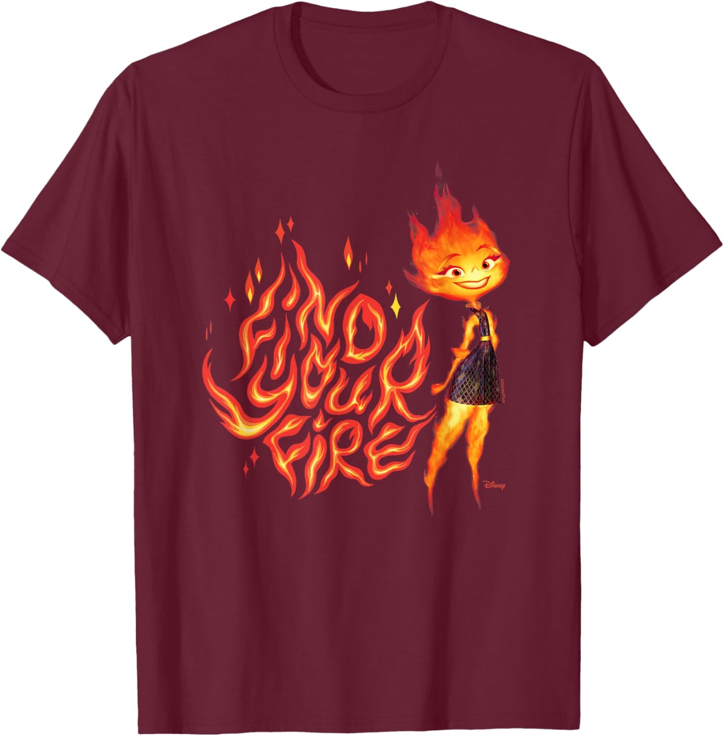 Elemental - Find Your Fire Ember T-Shirt - T-Shirt | Maroon