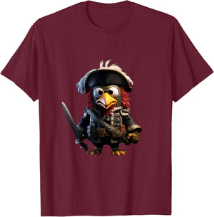 Pirate Chicken Buccaneer Pirate Costume Kids Boys T-Shirt - T-Shirt | Maroon