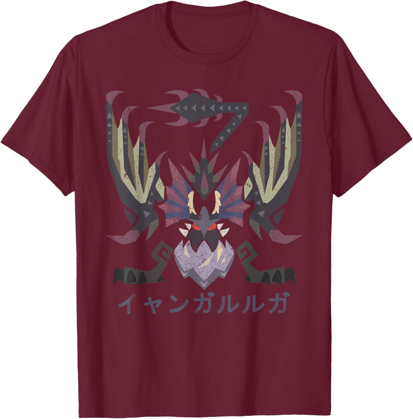 Yian Garuga Monster T-Shirt - T-Shirt | Maroon