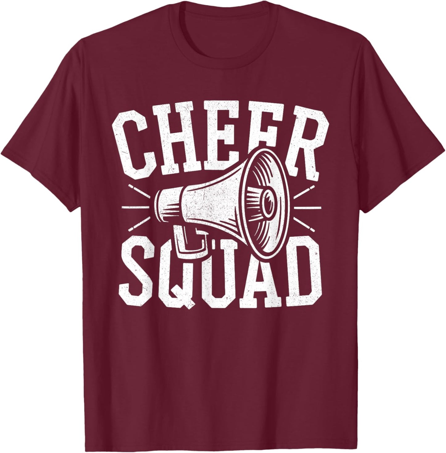 Cheer Squad Shirt Cheerleading Men Women Cheerleader Team T-Shirt - T-Shirt | Maroon