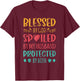 Blessed By God Spoiled By My Husband Protected By Both Wife T-Shirt - T-Shirt | Maroon