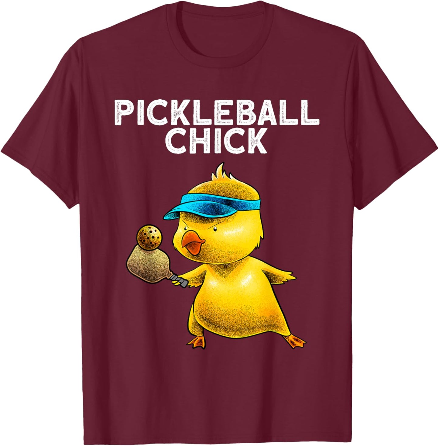 Funny Pickleball Art Girl Paddle Sport Chick Lover T-Shirt - T-Shirt | Maroon
