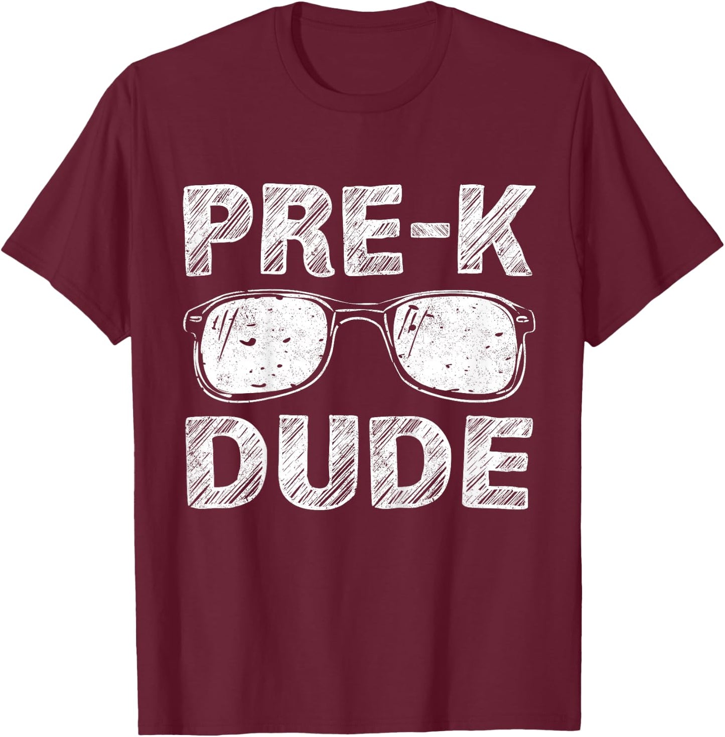 Pre-K Dude First Day of Preschool Gift Back to School T-Shirt - T-Shirt | Maroon