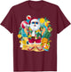 Santa Christmas in July on Beach Hawaiian Summer Vacation T-Shirt - T-Shirt | Maroon