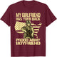 My Girlfriend Has Your Back Patriotic Proud Army Boyfriend T-Shirt - T-Shirt | Maroon