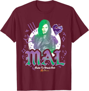Descendants - Mal Made to Stand Out T-Shirt - T-Shirt | Maroon