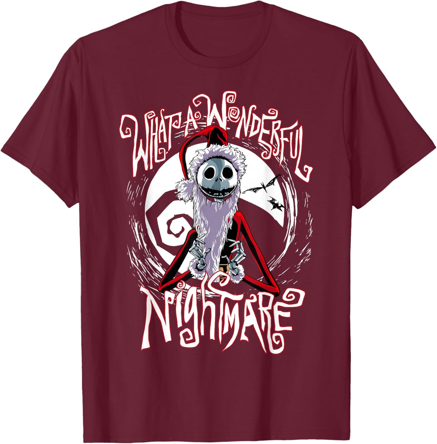 Disney The Nightmare Before Christmas Jack Santa Claus T-Shirt - T-Shirt | Maroon