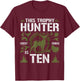 10 Year Old Hunting Birthday Party Deer Hunter 10th Gift T-Shirt - T-Shirt | Maroon