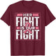 Her Fight Is Our Fight Support Pink Awareness Breast Cancer T-Shirt - T-Shirt | Maroon