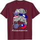 Taiwan Heritage American Women Girl Taiwan Flag T-Shirt - T-Shirt | Maroon