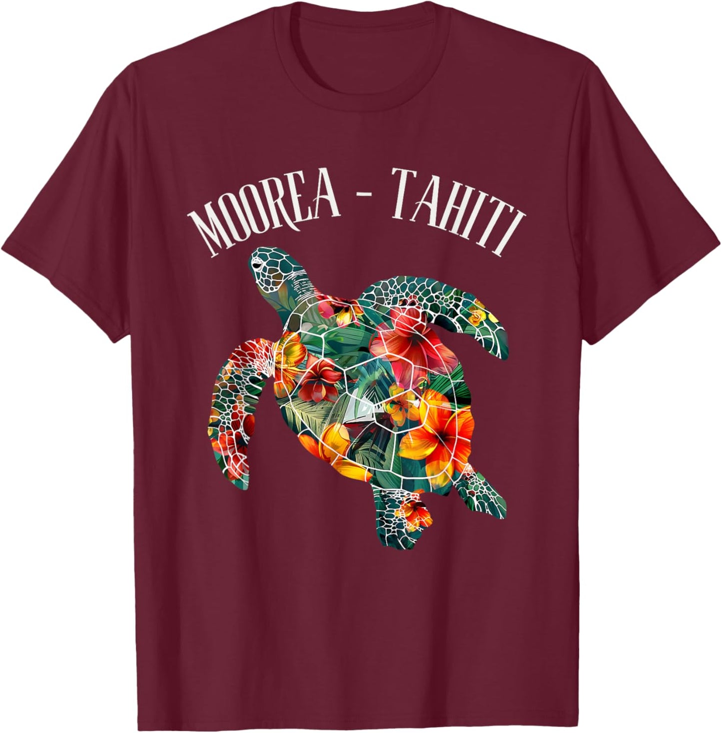 French Polynesia Moorea Tahiti T-Shirt - T-Shirt | Maroon