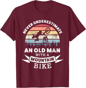 Funny Mountain Biking MTB Gift Dad | for Cyclist T-Shirt - T-Shirt | Maroon