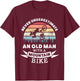Funny Mountain Biking MTB Gift Dad | for Cyclist T-Shirt - T-Shirt | Maroon