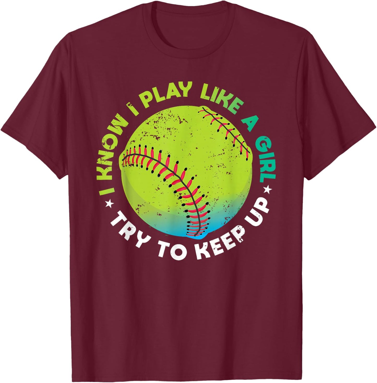 Funny Fastpitch Pitcher Softball Game Gift Girls T-Shirt - T-Shirt | Maroon