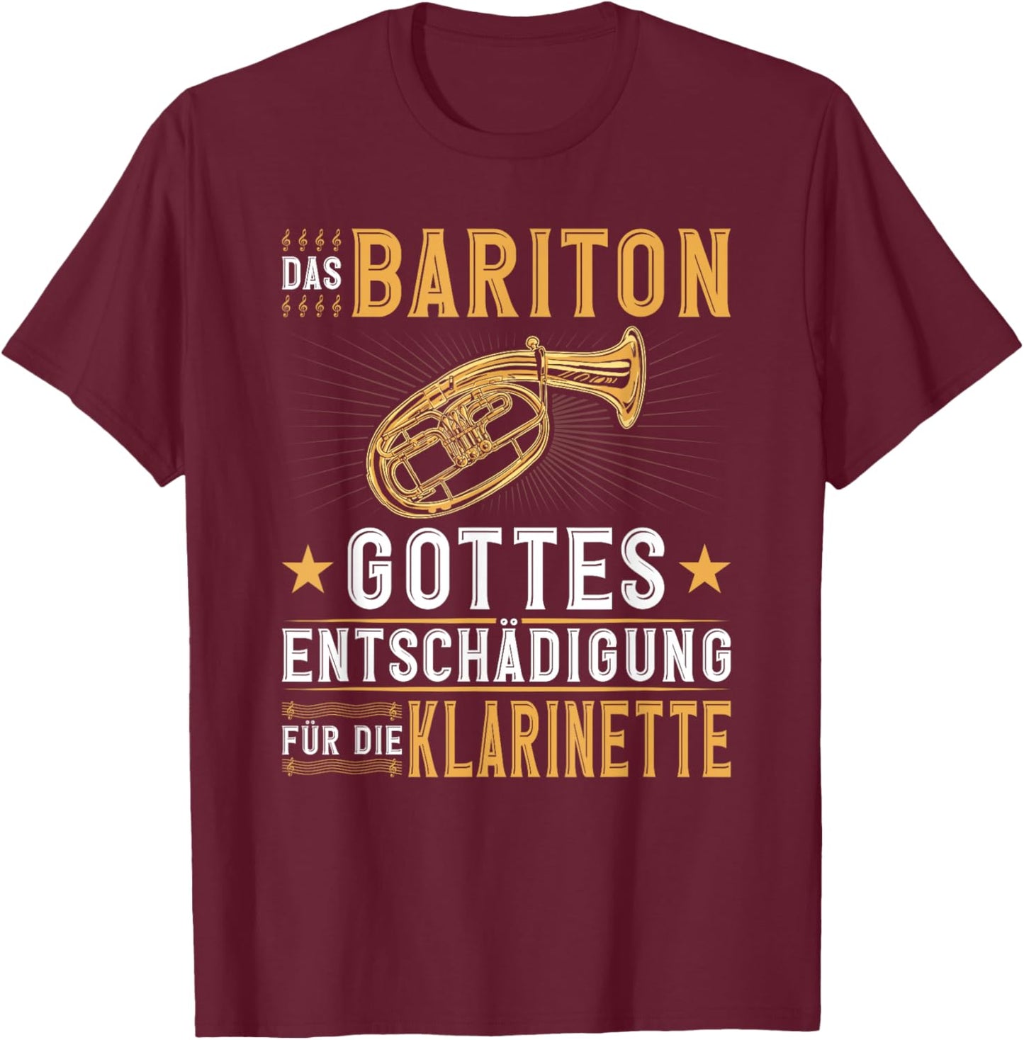 Bariton Entschädigung, Blasmusik Festival Baritonhorn T-Shirt - T-Shirt | Maroon