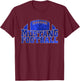 Friendswood Mustangs Football Pattern Royal T-Shirt - T-Shirt | Maroon