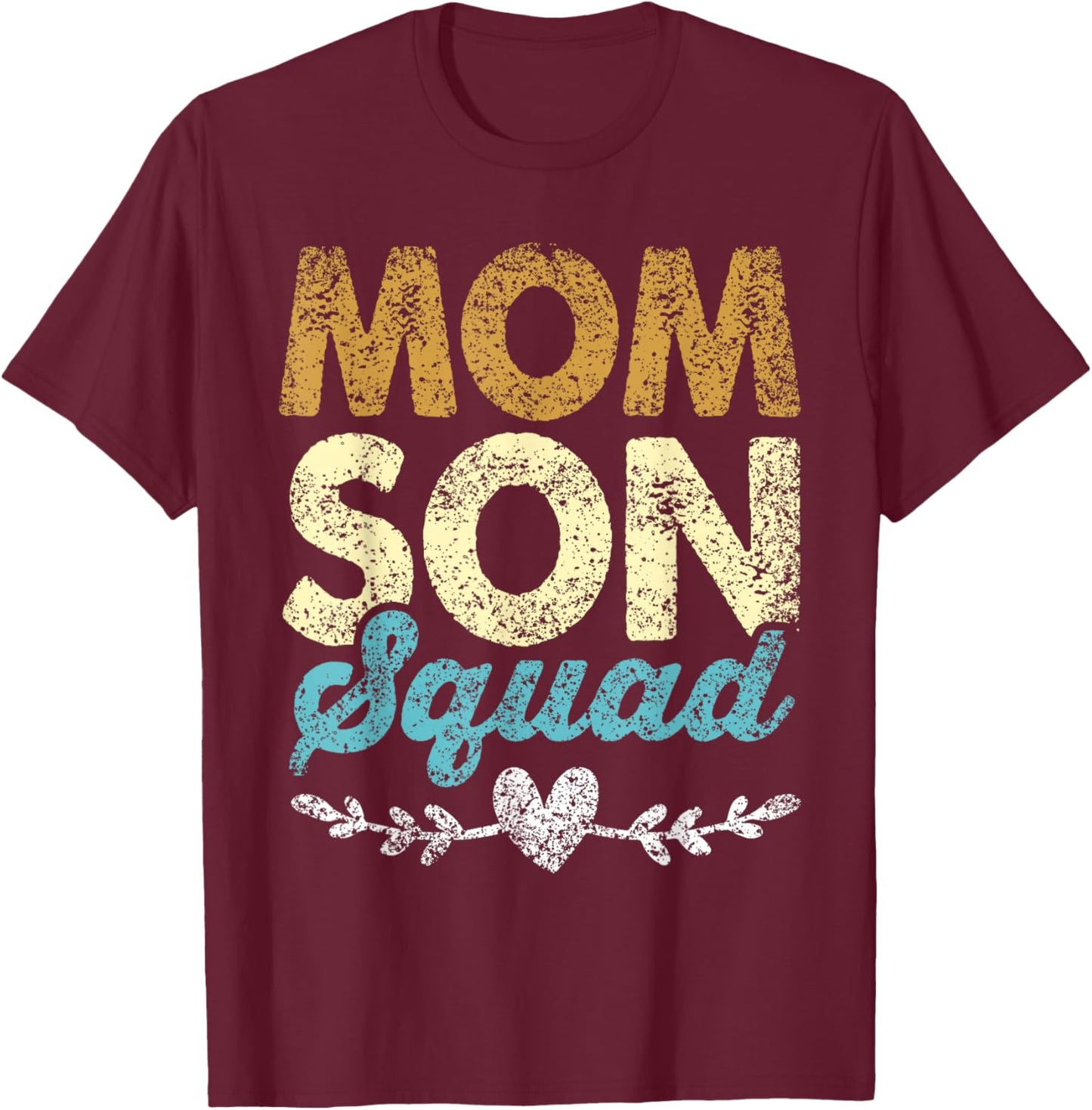 Mommy Son Squad Sons Matching Mom Mother's Day Mother Son T-Shirt - T-Shirt | Maroon