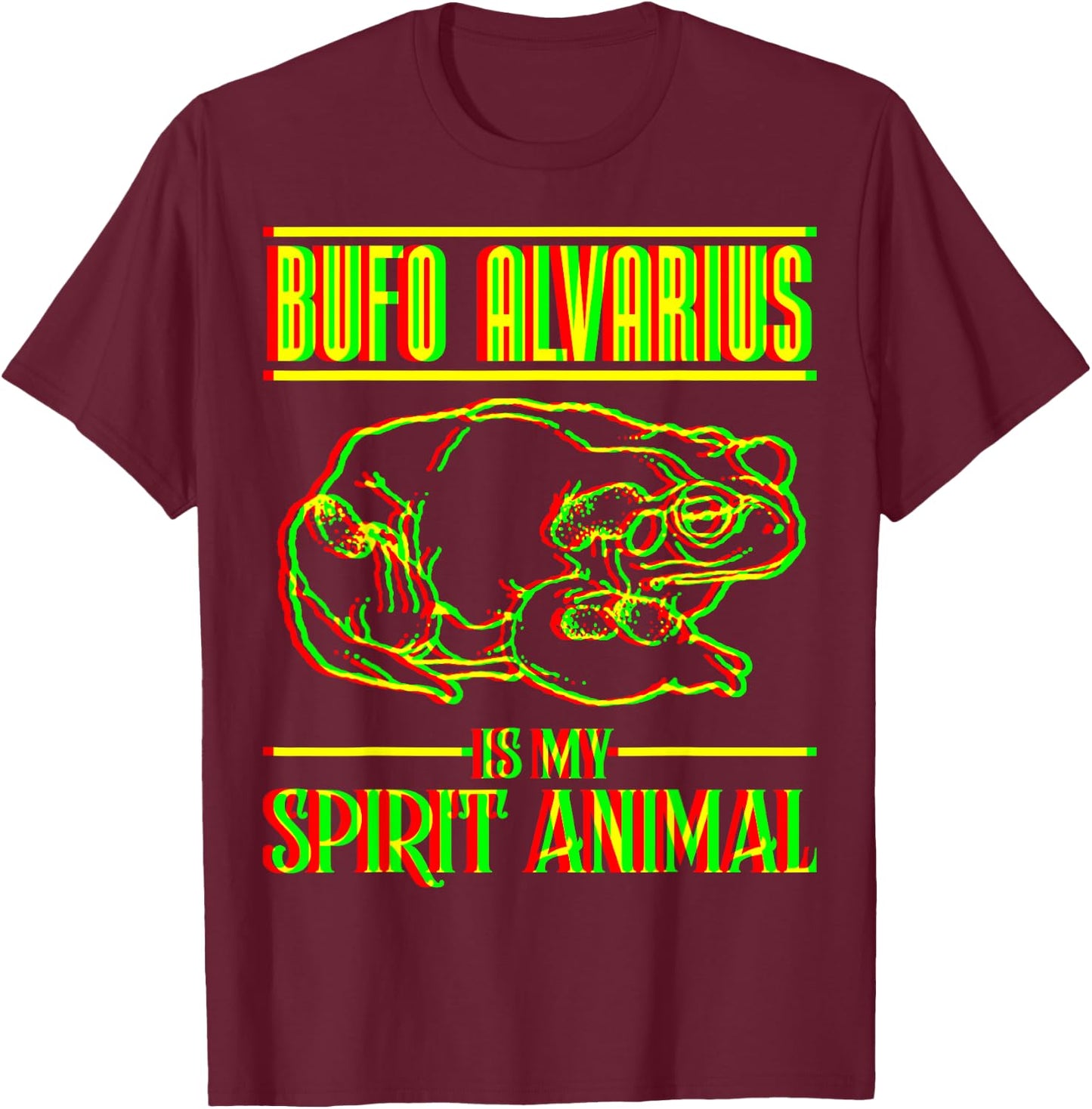 Bufo Alvarius Toad Is My Spirit Animal Shirt T-Shirt - T-Shirt | Maroon