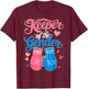 Keeper of Gender Boxing Gender Reveal Family Party T-Shirt - T-Shirt | Maroon