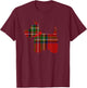 Scottie Dog Scottish Terrier Royal Stewart Tartan Red Plaid T-Shirt - T-Shirt | Maroon