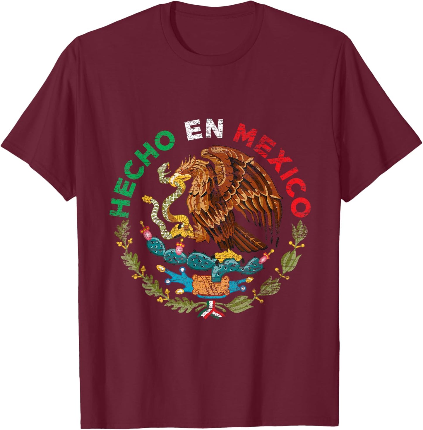 Hecho En Mexico - Cinco De Mayo Latino Shirts T-Shirt - T-Shirt | Maroon